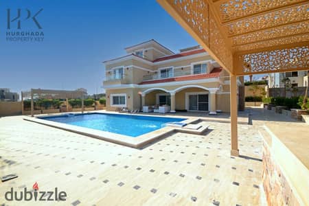 فيلا 5 غرف للبيع بفيو البحر والبيسين في Jamaran، Sahl Hasheesh الغردقة