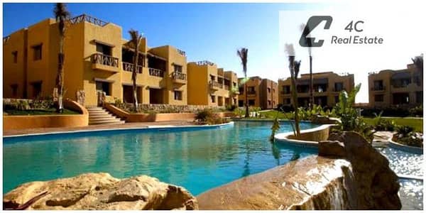 Fully furnished penthouse 125m for sale below market price, ready to move, sea and swimming pool view, resale in MV1 Ain Sokhna, near Porto Sokhna