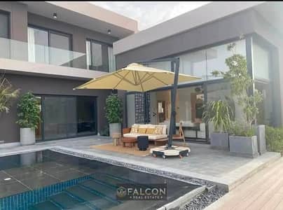 دوبلكس تصميم فيلا فاخر 4 غرف نوم خصم 60% الحي الدبلوماسي قلب العاصمه الاداريه البرج الايقوني ,  دايركت علي النهر الاخضر De Joya 4 New Capital
