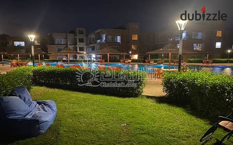 Fully Furnished Chalet for Sale with Private Garden & Pool View | Malibu, Ain Sokhna