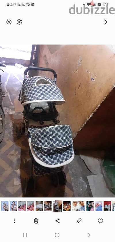 عربيه اطفال تؤام جراكو بحاله ممتازه