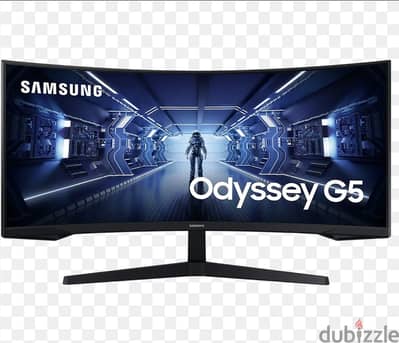 للبيع شاشة جيمنج ألترا وايد Samsung Odyssey G5 34" 165Hz بحالة الممتاز