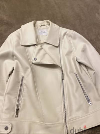 DeFacto Off-white Leather Jacket