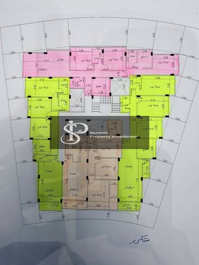 Apartment for sale in Neighborhood 27, Block 3, First Upper Floor, Area 155 meters, Front, Half-Finished, October 6