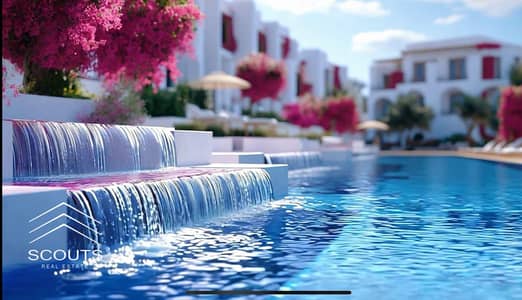 استلام فوري صف أول على البحر تشطيب vip بخصم كاش 20% شاليه 3 غرف 150م في أروما Aroma العين السخنة Ain Sokhna بجوار أزها و بلو بلو و الجلالة ولافيستا