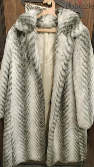natural Mink fur long coat