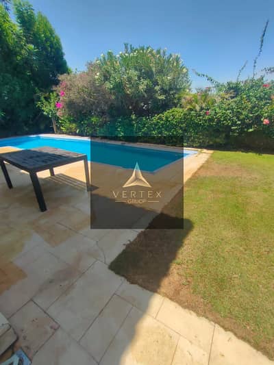 Standalone villa with swimming pool for rent in compound Uptown Cairo (Azador)