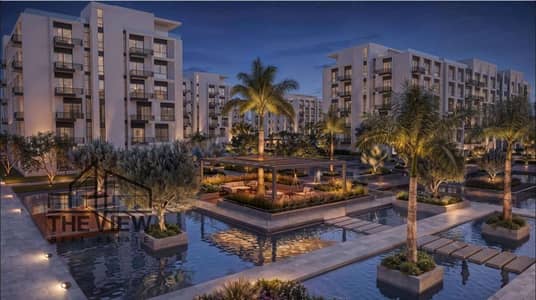 Apartment for sale fully finished 131m 2 bedrooms in Waterway west compound Al Thawra El khadra