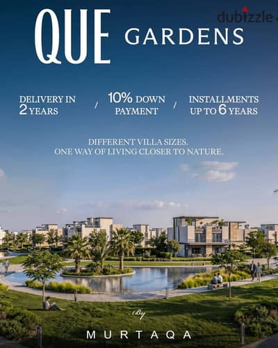 Standalone villa for sale 315 sqm with a 196 sqm garden located in The Que Gardens compound El Obour City