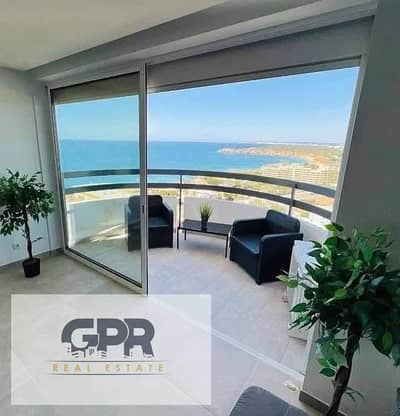 Fully finished hotel apartment located in Il Monte Galala Towers, Ain Sokhna. Featuring a direct view of the marina