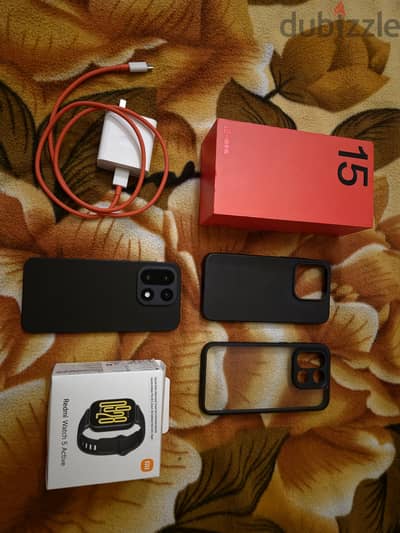 OnePlus 15 12/256 كسر زيرو + ساعة Redmi Watch 5 Active هدية