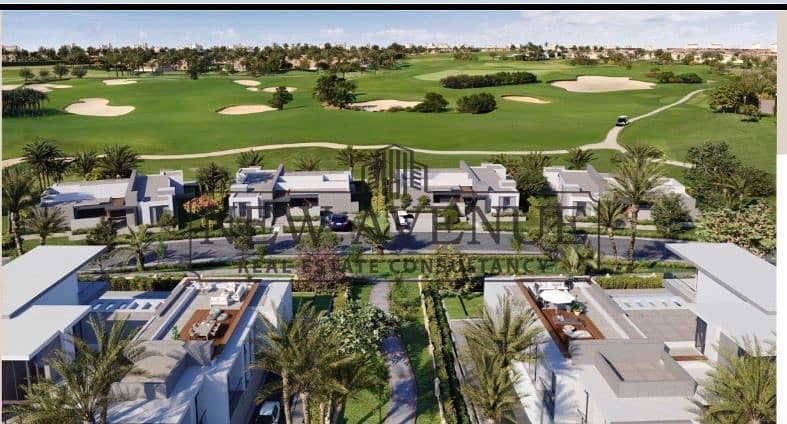 Second row golf Standalone Villa for sale in Sapphire golf City gate New Cairo developed by Qatari Diar