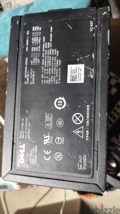 Power Supply 750 dell مش شغال هبيعه خرده