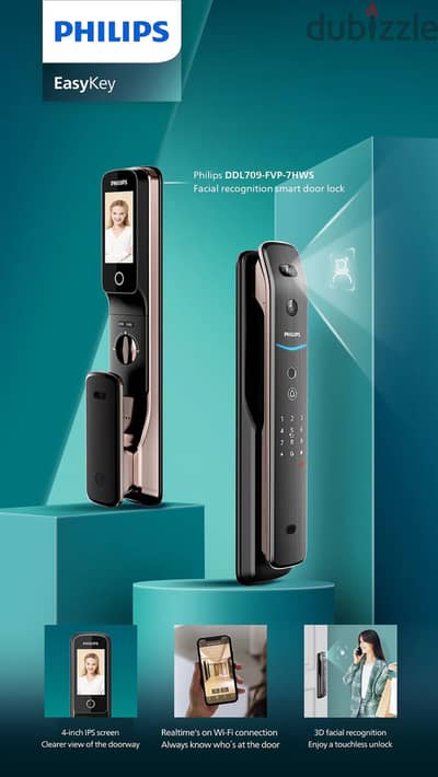 Philips Smart Door Lock DDL709 – Copper ضمان من الوكيل الرسمي