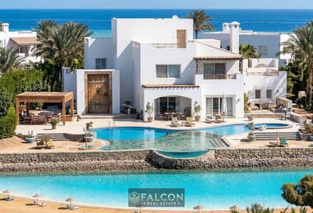 Villa Door on Sea and Crystal Lagoon on Other Side Largest Villa for Sale in Makadi Heights Hurghada Last Phas on Sea Minutes from Soma Bay & El Gouna