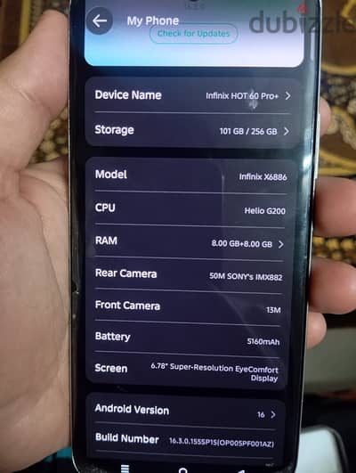 Infinix smartphone — 8GB RAM, 256GB Storage, Excellent condition