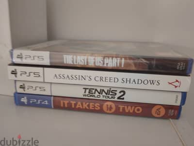 the last of us  and tennis 2 and it takes 2 and creed shadow
