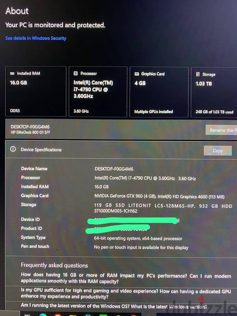 Hp tower pc 1