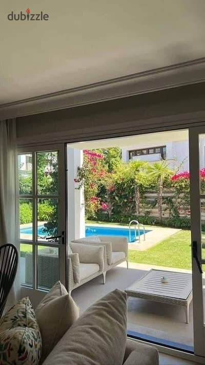 A luxurious villa with a large garden is for sale in Sarai Compound, next to Madinaty in Mostakbal City , just minutes from 5th Settlement , New Cairo