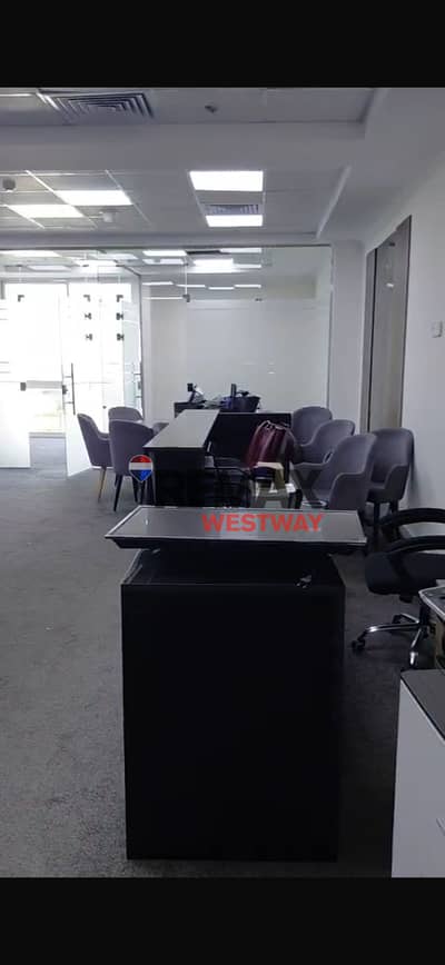 مكتب للإيجار متشطب بالتكييفات على المحور مباشرة مول مجرة الشيخ زايد  Office for Rent Fully Finished with ACs Mall Majarra Sheikh Zayed Directly on the Main Axis
