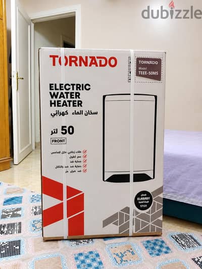 سخان TORNADO Electric Water Heater السعة: 50 لتر لون رصاصي اغلي