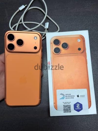 iPhone 17 Pro Max 256g b91% شريحه ضمان سنتين  بدون ضريبه