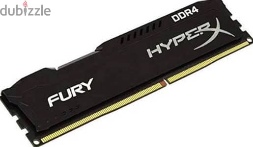 رامة  Kingstone Fury HyperX و 8 جيجابايت 2400 ميجاهيرتز DDR4