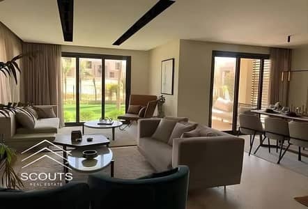 "Corner double view apartment for sale in Sarai, in front of Madinaty, prime location. apartment with a 50% cash discount, New Cairo, next to Madinaty