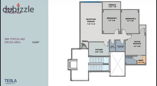Apartment 166 sqm in the best location in October Gardens, Green City Compound, immediate delivery