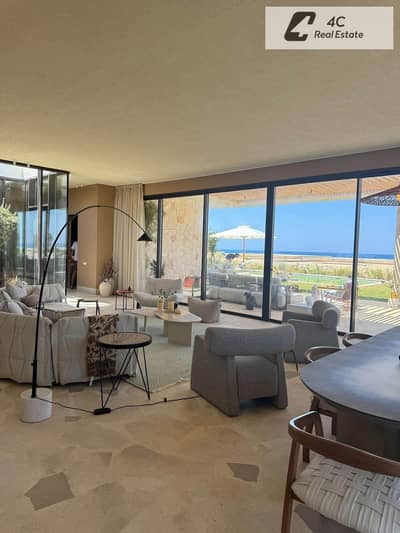 Chalet for sale ready to move with air conditioning and kitchen 2 BDR north facing in a prime location in Azha Ain Sokhna