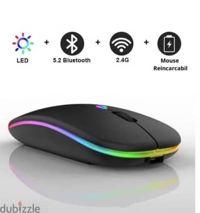 Wireless Computer Mouse W10 Rechargeable Slim Silent Multicolour