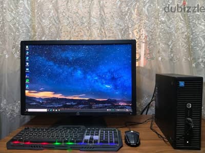 كمبيوتر HP ProDesk كامل بالشاشة SSD سريع – حالة ممتازة