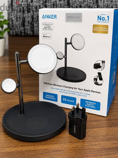 للبيع قاعدة الشحن الأصلية Anker MagGo Wireless Charging Station 3-in-1