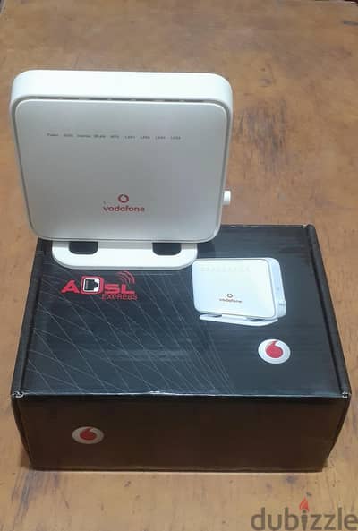 راوتر فودافون ADSL حالة ممتاز جدا بالكرتونة