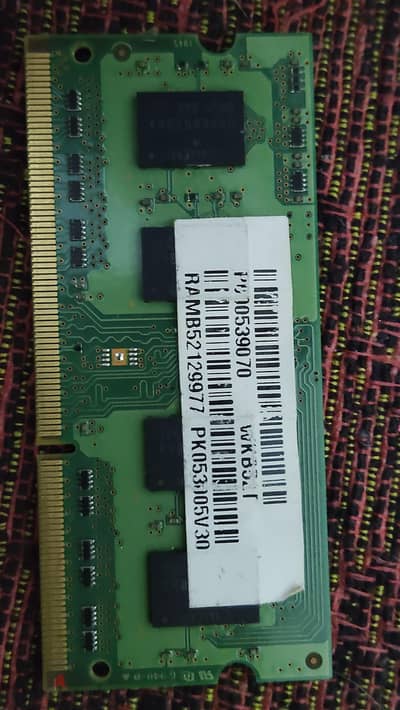 Laptop ram 2x2 DDR3, 1333 MHz, 1.5V