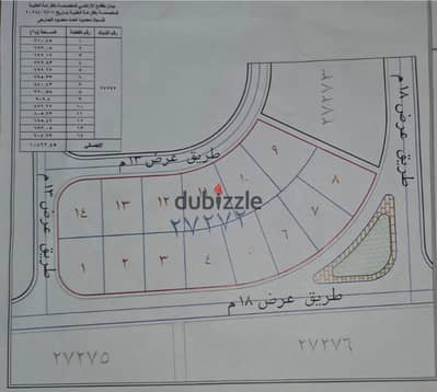 قطعه ٦٩٥ م حي ٢٧  اسكان فيلات فاخر سعر مميز
