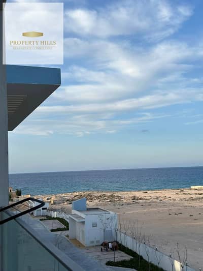 Fully finished chalet with AC's and kitchen in Azha Ras El Hekma , stunning sea view and early delivery , flexible long installments , prime location!