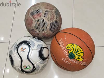 ٢ كرة قدم+كرة سلة
