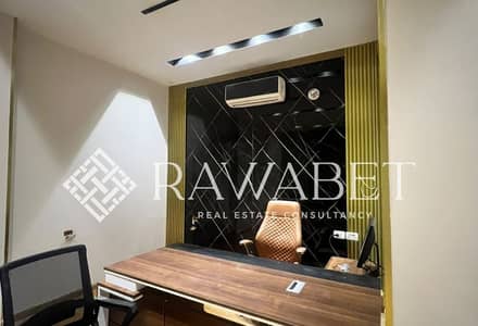 Furnished Office 140 m for Rent –beverly hills, Sheikh Zayed-Fully furnished-Ultra Super Lux finishing-Fully air-conditioned-Immediate delivery