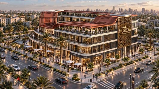 عيادة طبية 36م للبيع في Moscow Mall حدائق أكتوبر أمام المونوريل والنهر الأخضر بمقدم 15% وقسط شهرى 20,892ج على 7 سنوات بإطلالة Double View