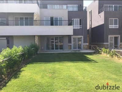 Ground-floor chalet with a garden for sale in Blumar El Sokhna resort.  Phase 1  Area: 130 sqm  Garden: 118 sqm  3 bedrooms  2 bathrooms  Reception ar
