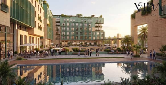 A 50-square-meter, fully finished and furnished hotel apartment for sale at the Barceló Hotel, located within the Bahja compound