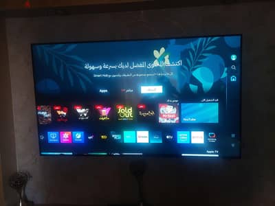 شاشة سامسونج ٥٥ بوصة  سمارت بدقة ٤ kبحالة جيدة