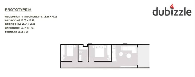 Hotel Unit - Fully finished with air conditioning on the sea in New Mansoura