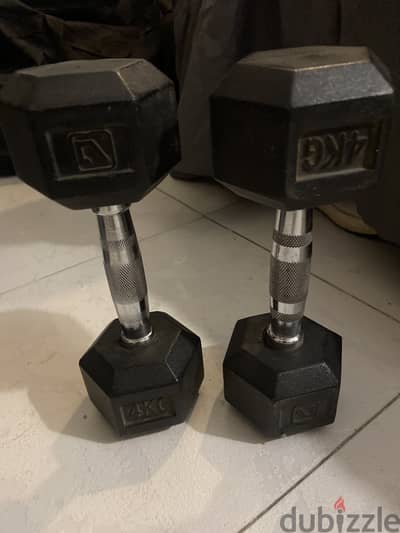 rubber hex dumbbell