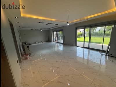 For rent, a Jules compound apartment next to New Giza, with a garden and a swimming pool