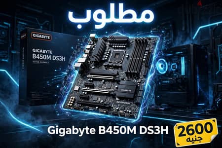 مطلوب بورده Gigabyte B450M DS3H بي 2600
