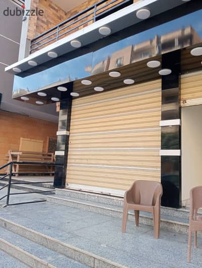 100 meter shop for rent in Pyramids Gardens on main street