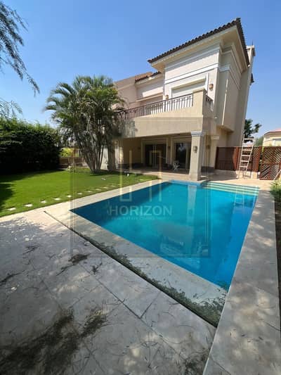 فيلا نص مفروش 6 غرف + حمام سباحه ايجار كمبوند ليك فيو التجمع القاهره الجديده   Villa rent Lake View