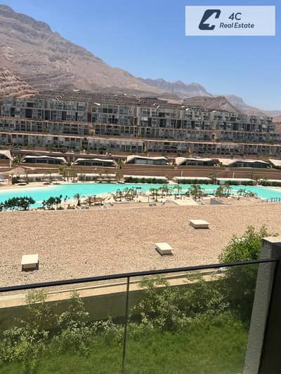 Chalet For sale ready to move Fully finished & furnished very prime location lagoon view in Al Monte Galala Ain Sokhna near Azha Ain Sokhna